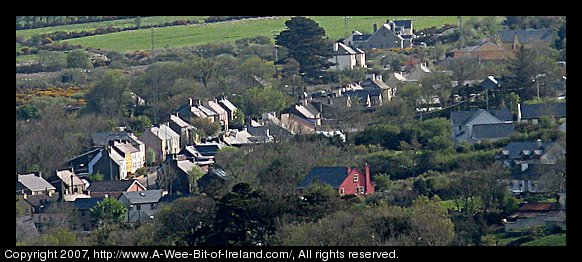 Close up view of Annascaul Village, Kerry, Ireland