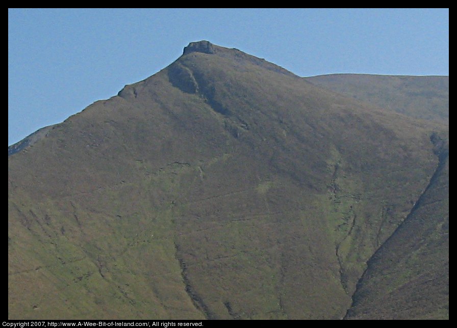 closeup of mountain top