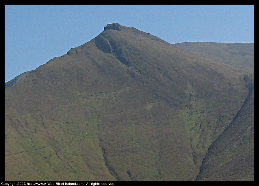 closeup of mountain top