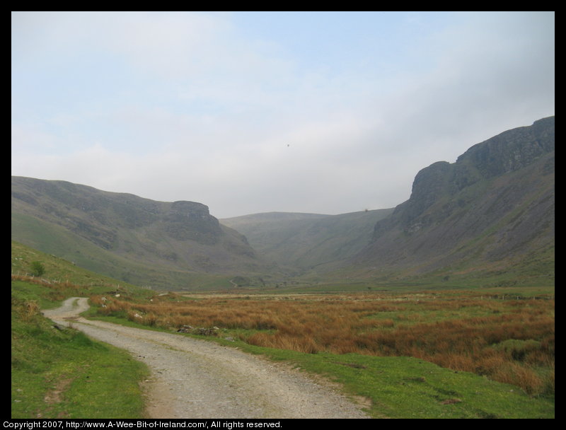 A narrow one lane road Lough Anscaul