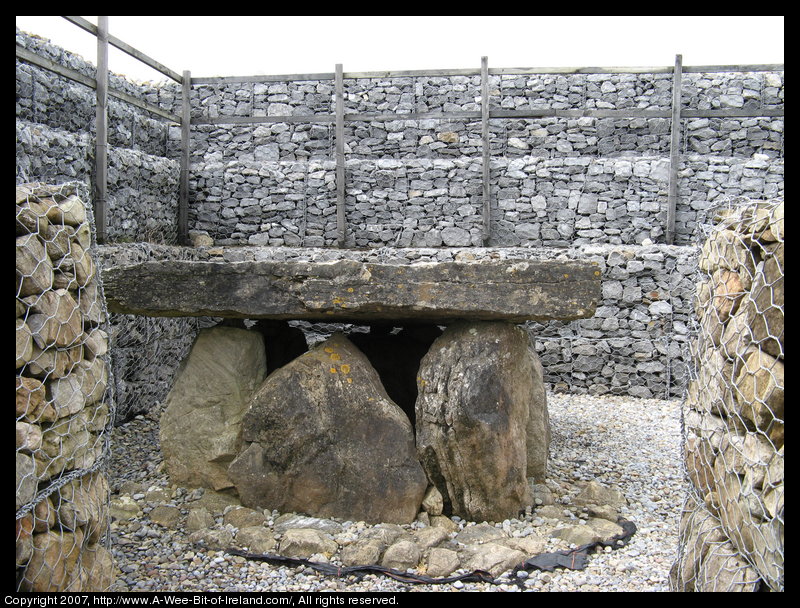 A structure of very large stones that was once part of a burial complex built 5000 or 6000 years ago.