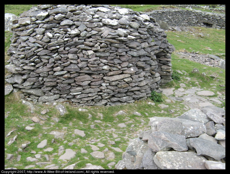 An ancient stone building built witout mortar on Slea Head Scenic Drive