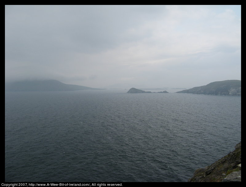 Blasket Island and Dunmore Head seen from Slea Head Scenic Drive, Kerry.