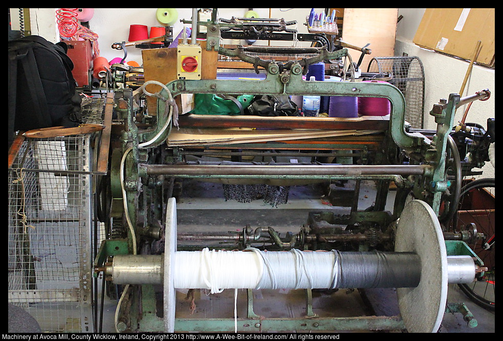Large machinery for weaving cloth.