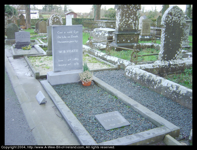 W. B. Yeats grave at Drumcliff.