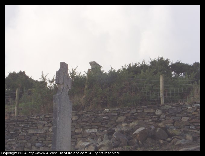 Crosses in the graveyard where O'Donnell chieftains of Donegal are buried