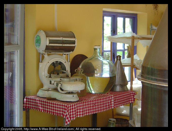 Some of the equipment used for making perfumes at the Burren Perfumery