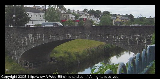 inset showing 18th century bridge over Erne river