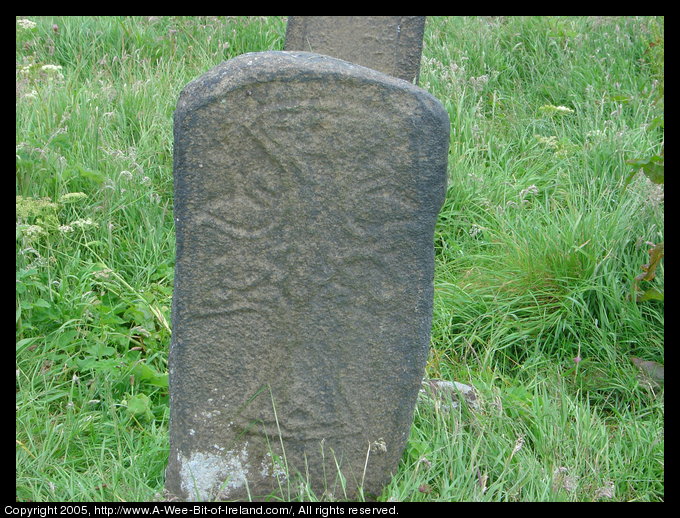 Cross slab on Inishkeel Island near Naran, Donegal.