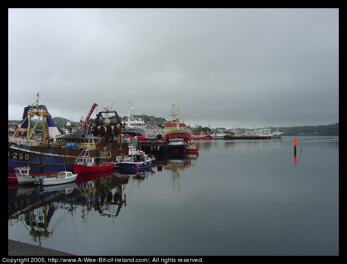 Fishing ships in the Killybegs harbor, Donegal