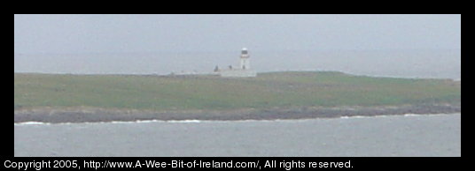 Lighthouse on island.