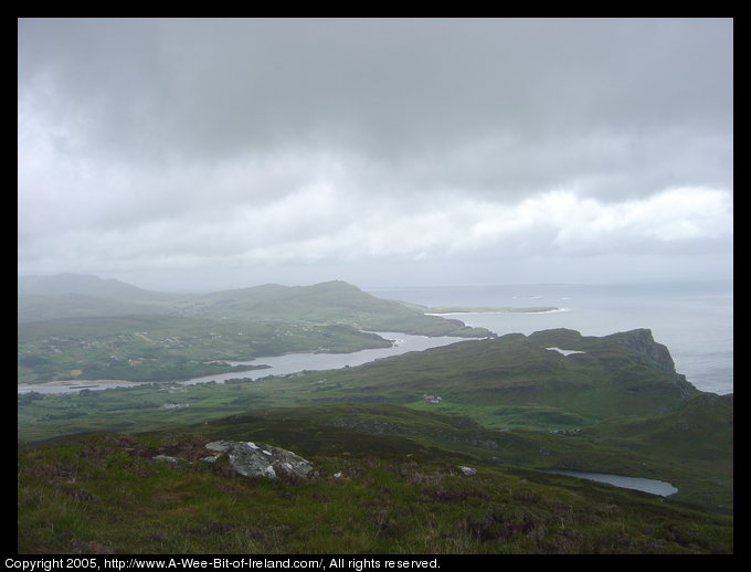 Near the Slieve League sea cliffs, looking east.